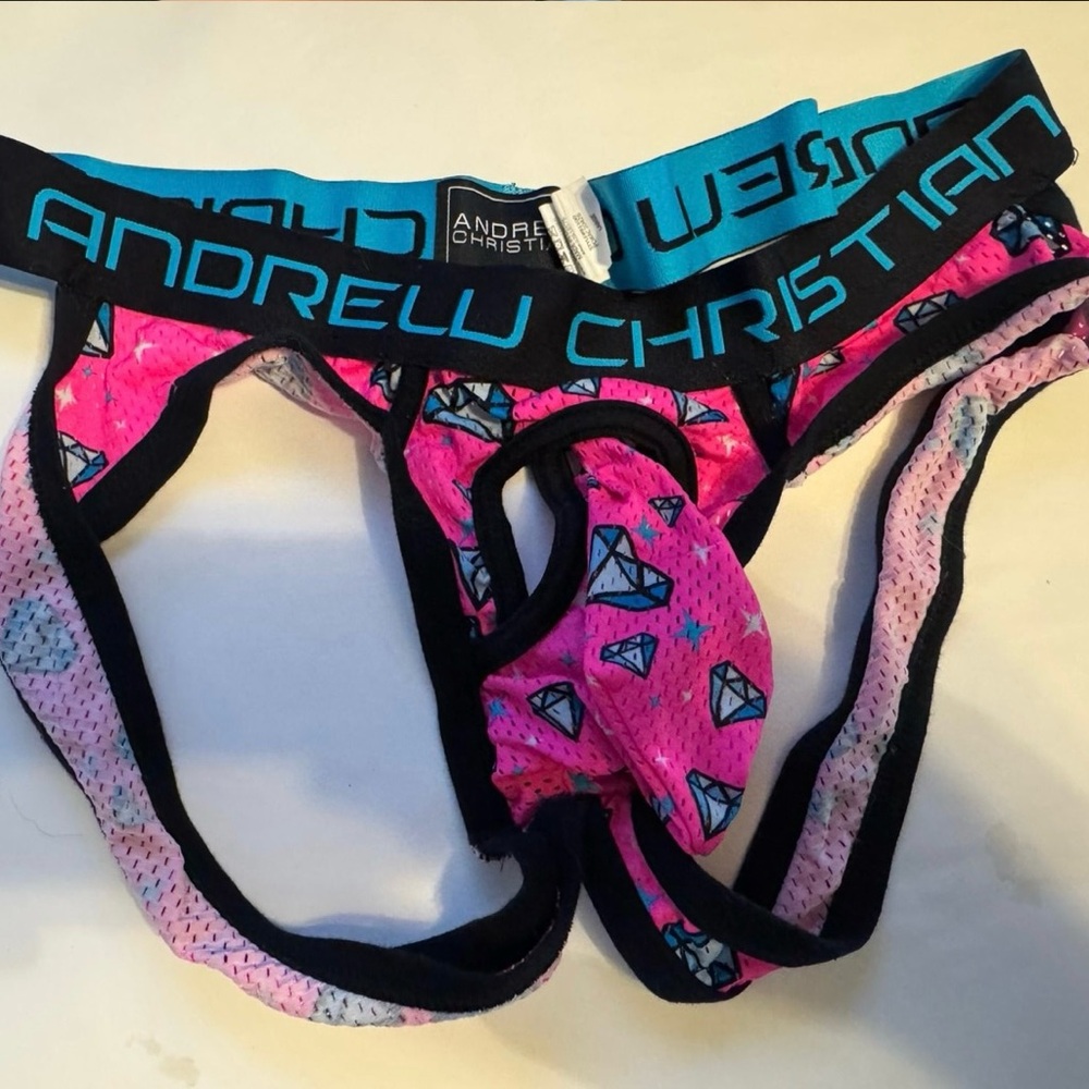 Andrew Christian mesh jock large